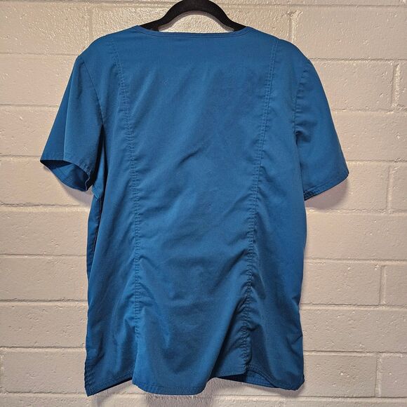 Cherokee Scrub Top Size Large Caribbean Blue - Picture 4 of 7